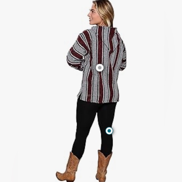 NWOT Baja style woven hoodie - Picture 7 of 7